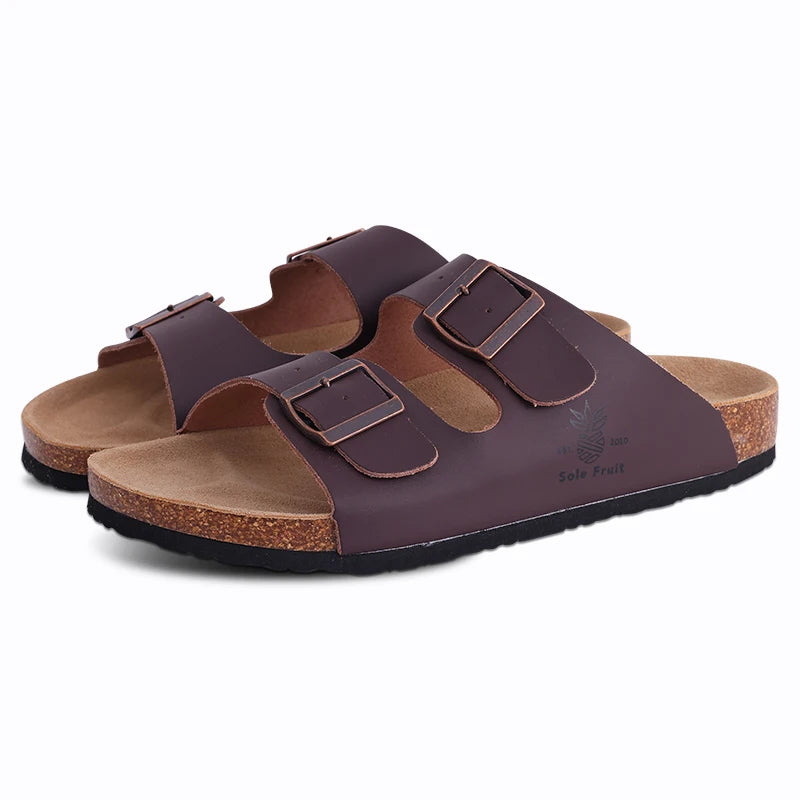 Suede Clogs Women Classic Cork Slippers Female House Flat Slippers Slip-On Outdoor Clogs Beach Slides Cork Mules Men