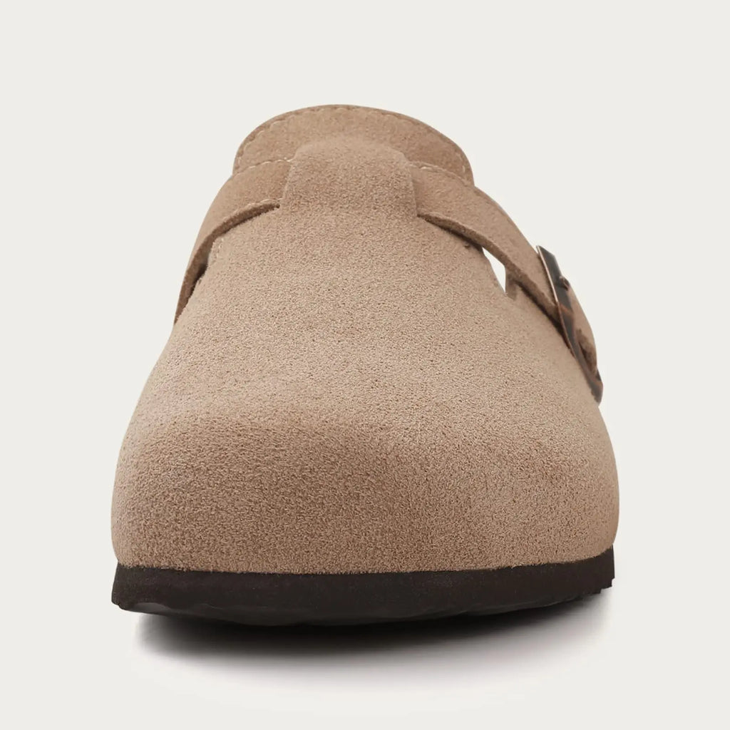 Suede Clogs Women Classic Cork Slippers Female House Flat Slippers Slip-On Outdoor Clogs Beach Slides Cork Mules Men