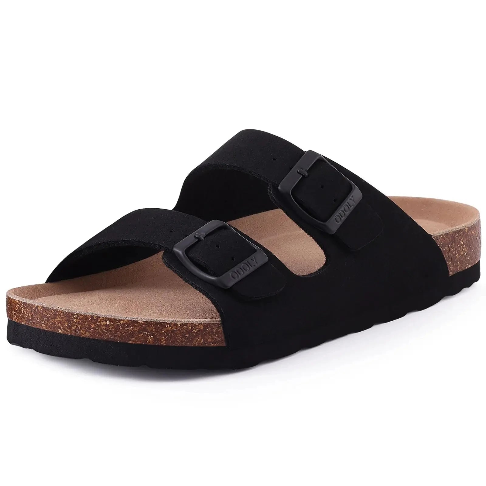 Asgard Women Fashion Cork Clogs Slippers Leather Suede Flat Mules with Adjustable Buckle Men Classic Potato Shoes Beach Sandals