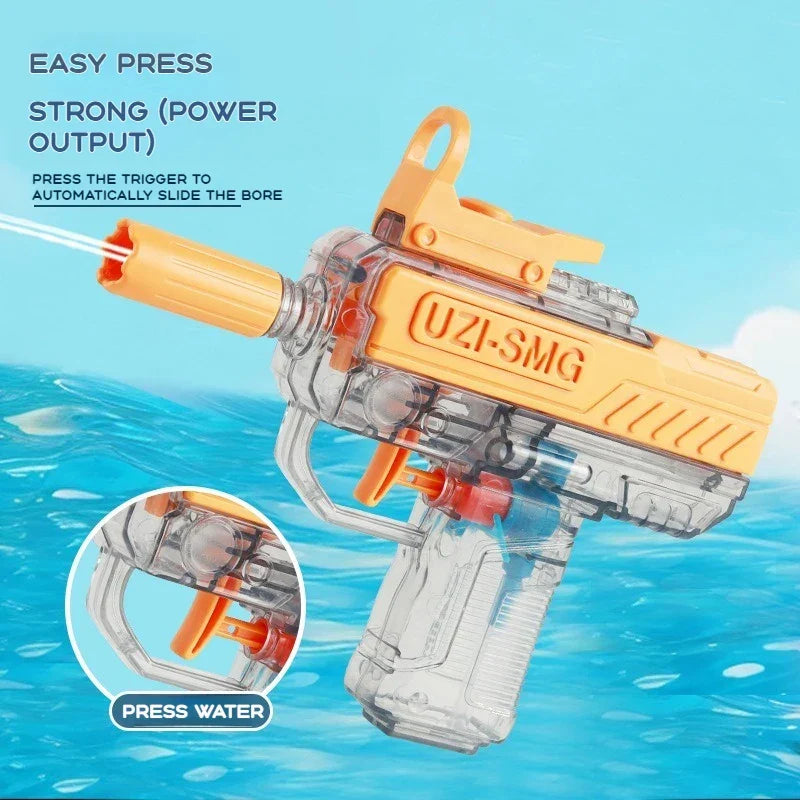 Electric Water Gun for Kids&Adults-Automatic Squirt Gun with 32FT Long Range,400Ml Large Tank,Rechargeable Battery,Led Light Effect for Summer Outdoor Pool Beach Backyard Water Fight Games