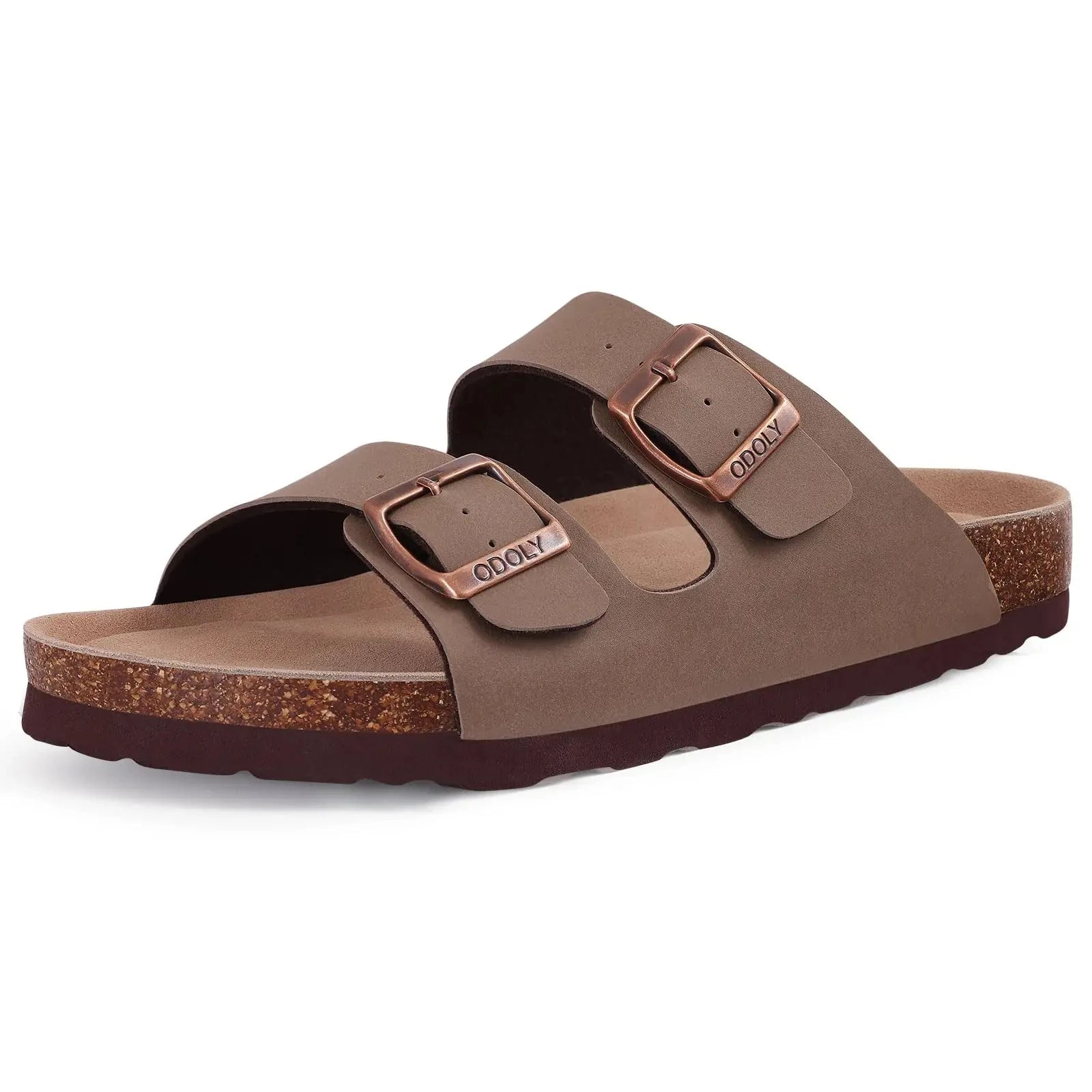 Asgard Women Fashion Cork Clogs Slippers Leather Suede Flat Mules with Adjustable Buckle Men Classic Potato Shoes Beach Sandals