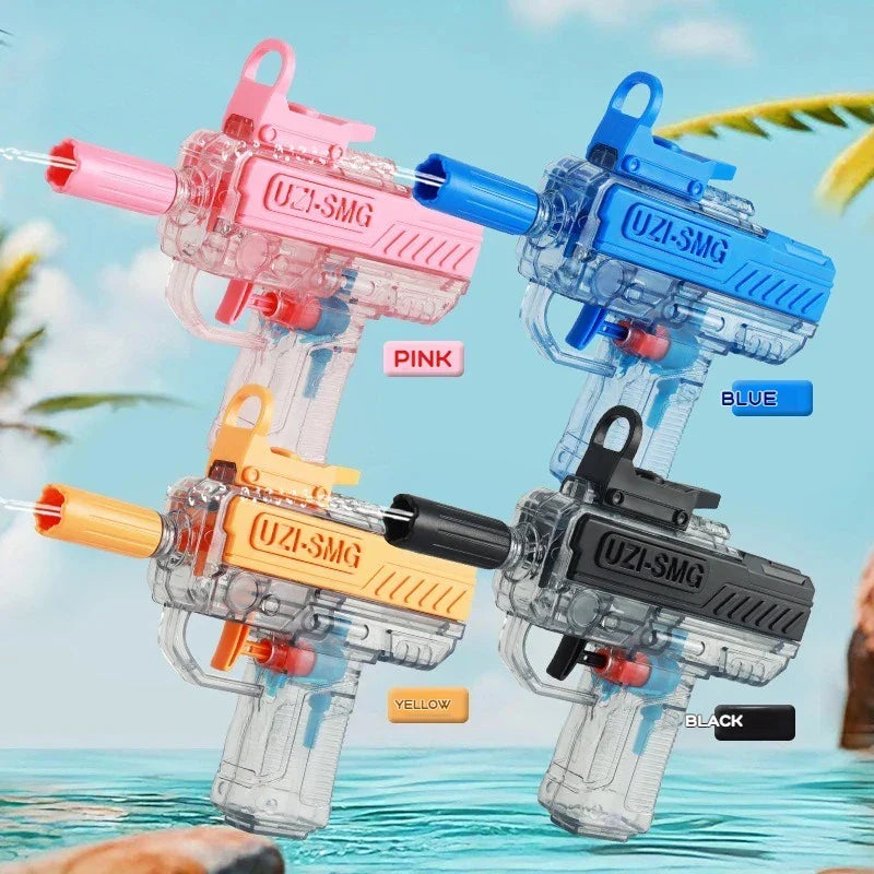 Electric Water Gun for Kids&Adults-Automatic Squirt Gun with 32FT Long Range,400Ml Large Tank,Rechargeable Battery,Led Light Effect for Summer Outdoor Pool Beach Backyard Water Fight Games
